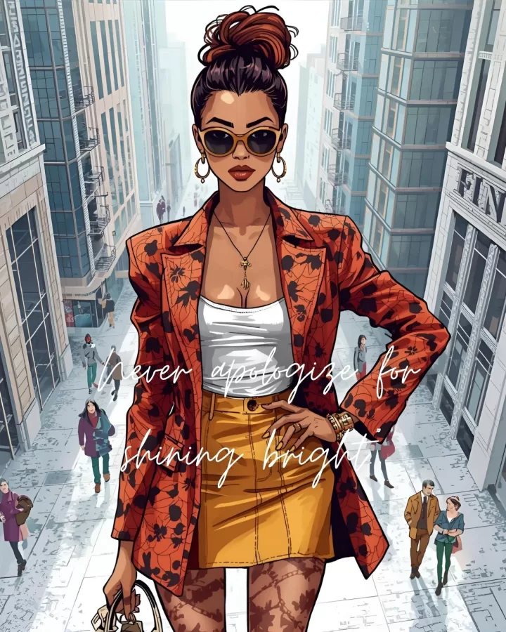 Never apologize for shining bright.