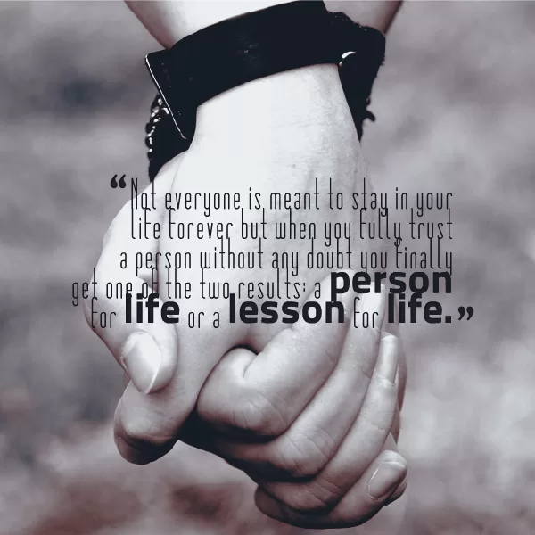A Person or a Lesson for Life
