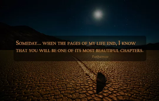 "A beautiful chapter of my life"