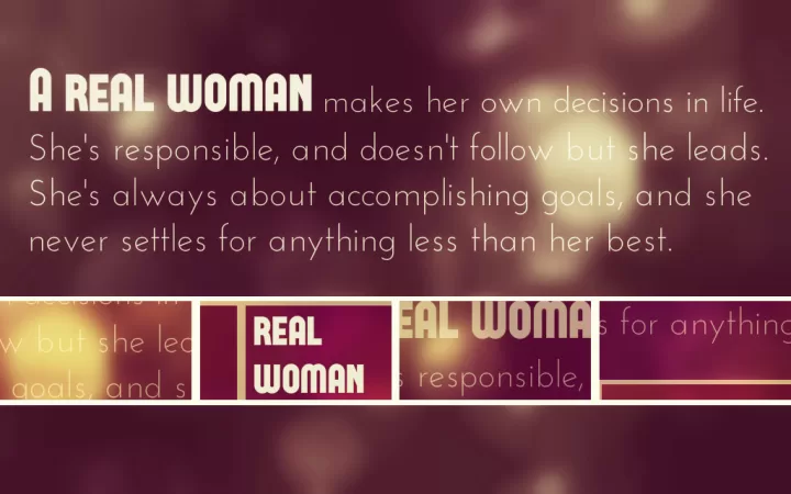 A real woman