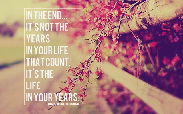 Abraham Lincoln "In the end"