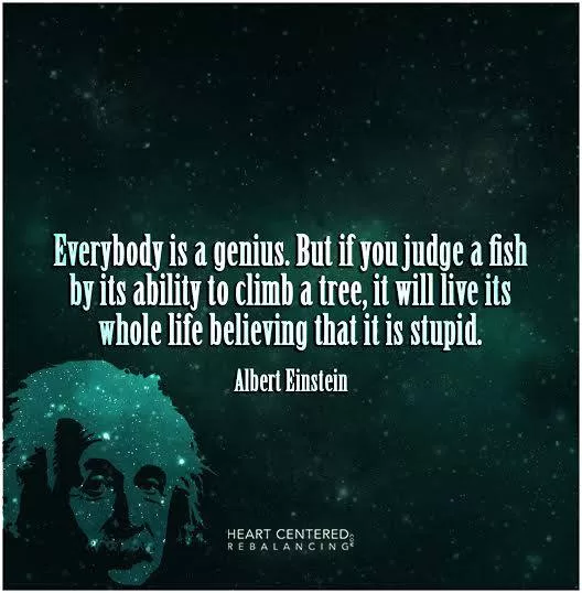 Albert Einstein "Everybody is a genius"