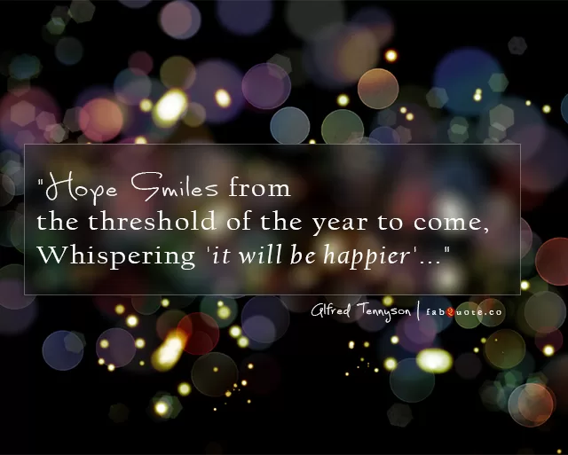 Alfred Tennyson "Happier Year"