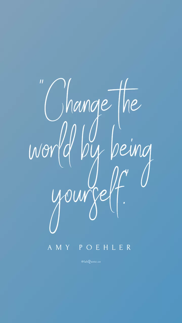 Amy Poehler "Change the World"