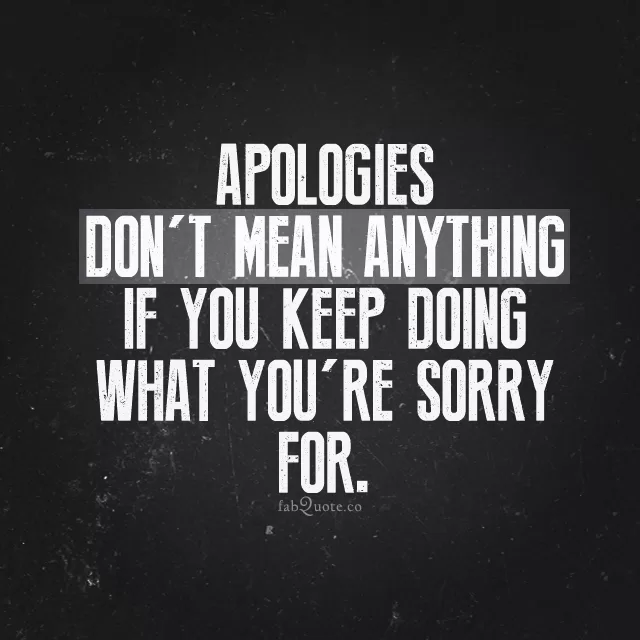 Quote about apology