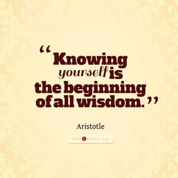 Aristotle "Knowing Yourself"