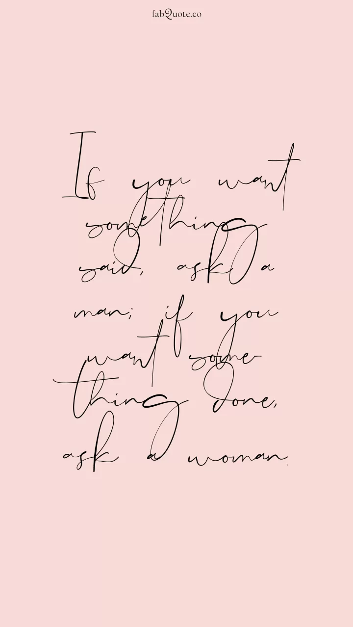 Margaret Thatcher "Ask a woman"