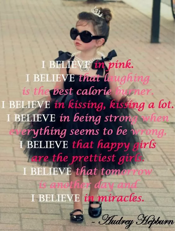 Audrey Hepburn "I believe in pink"