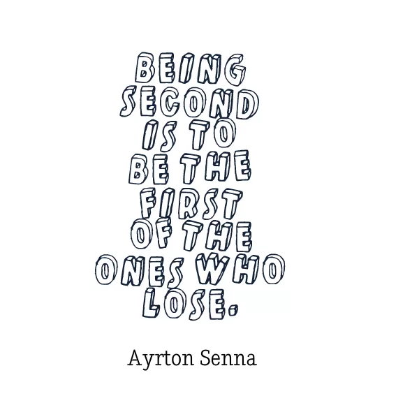 Ayrton Senna "Being second"