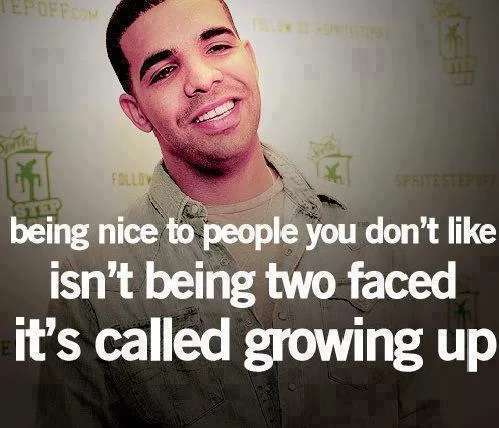 "Being nice to people"