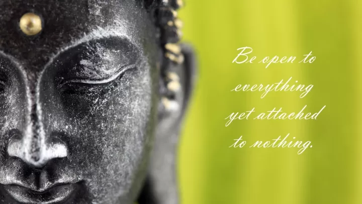 Buddha - Open to everything, but not attached