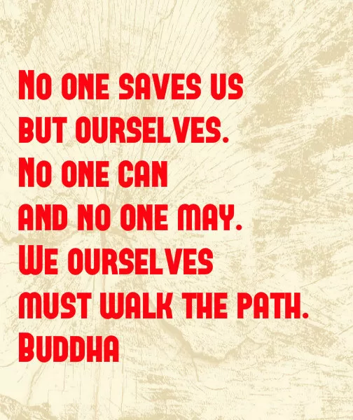 Buddha - We must walk the path