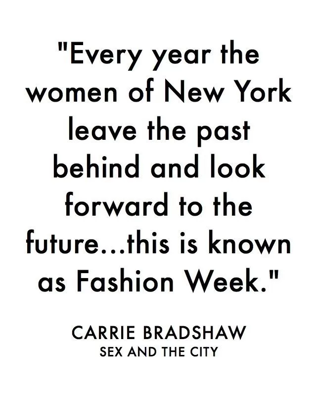 Carrie Bradshaw, Sex and the City "Fashion Week"