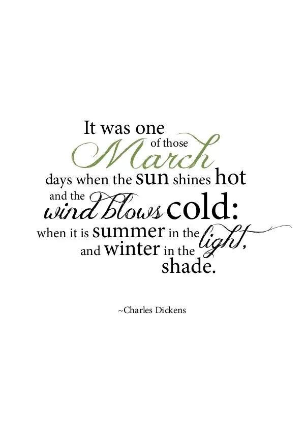 Charles Dickens "March days"