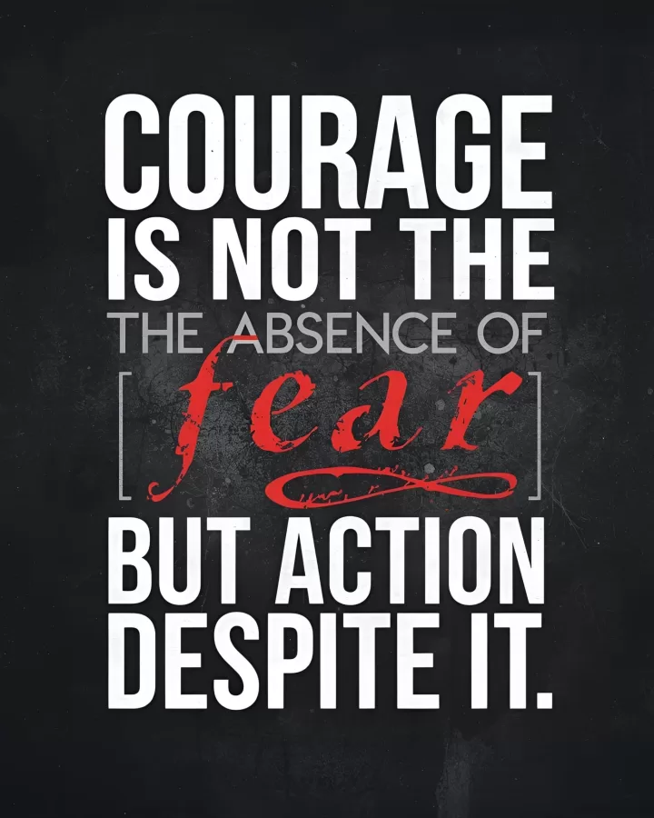 Courage is action despite fear