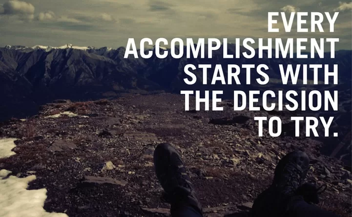 "The decision to try"