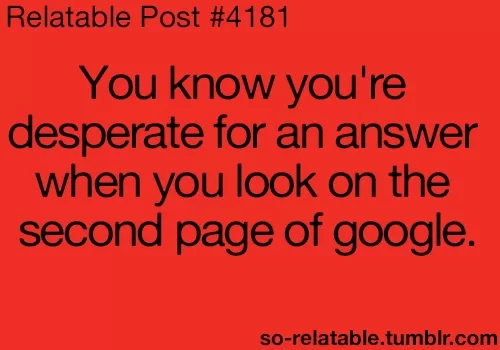 "Desperate for an answer"