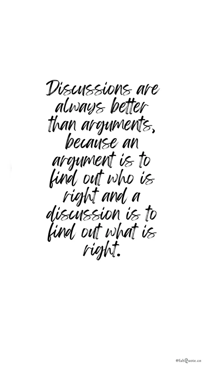 "Discussions vs Arguments"