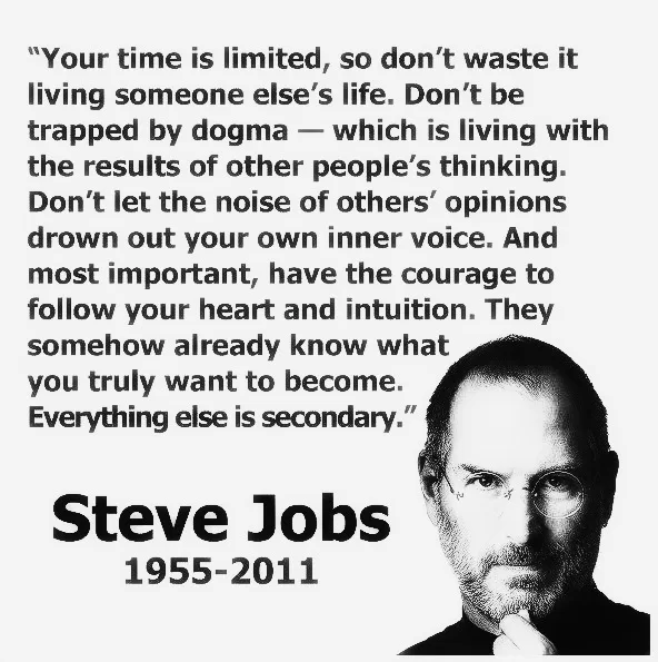 Steve Jobs - "Don't waste your time"