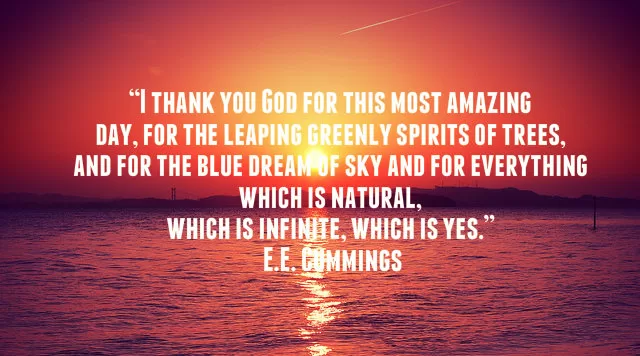 E.E. Cummings - Thank You, God