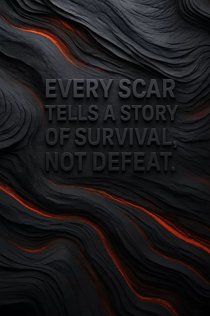 Every scar tells a story