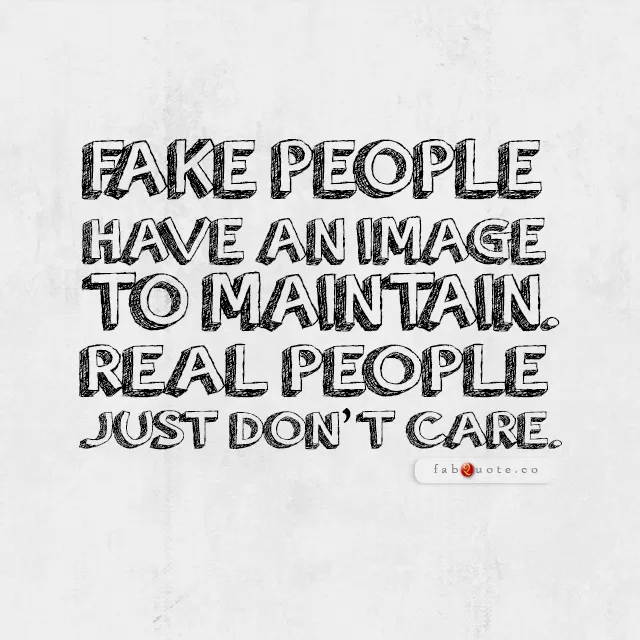 Fake People vs Real People