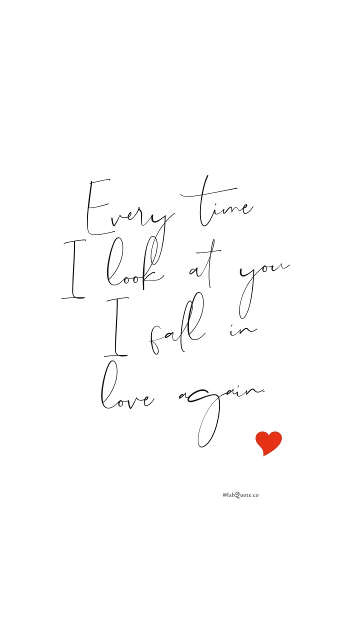 "Falling in love again"