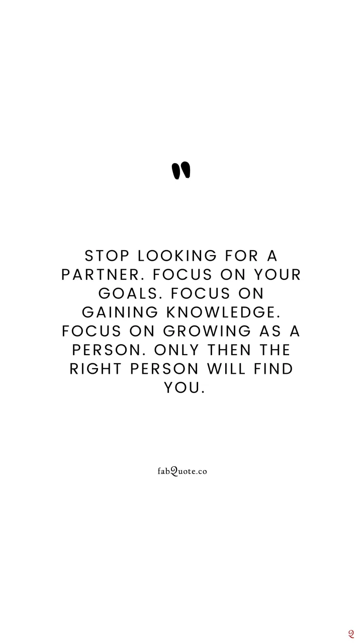 Focus on growing as a person