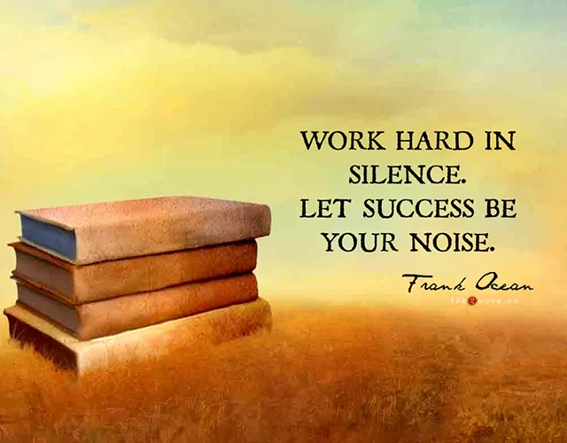 Frank Ocean "Let success be your noise"