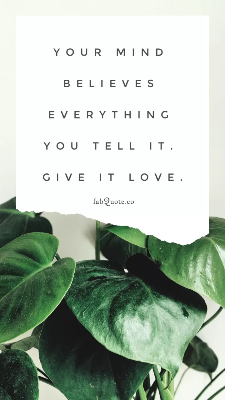 "Give your mind love"