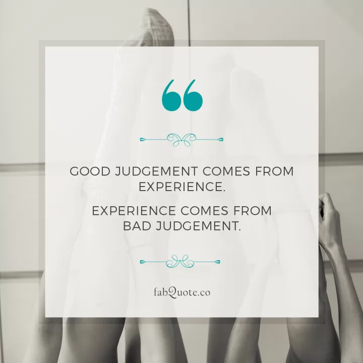 "Good Judgement vs Bad Judgement"