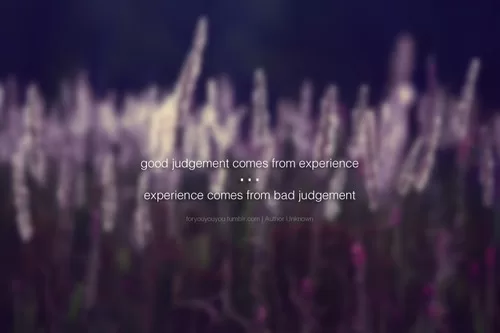 Good and Bad Judgement