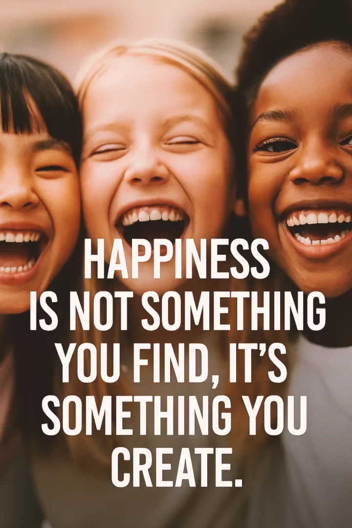 Happiness is created