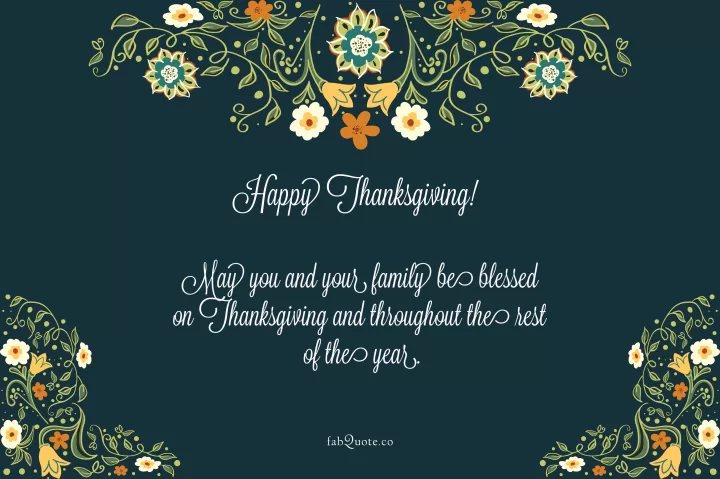 "Happy Thanksgiving"