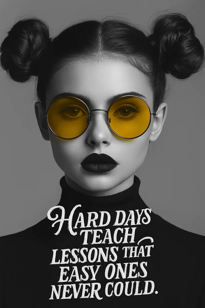 Hard days teach lessons