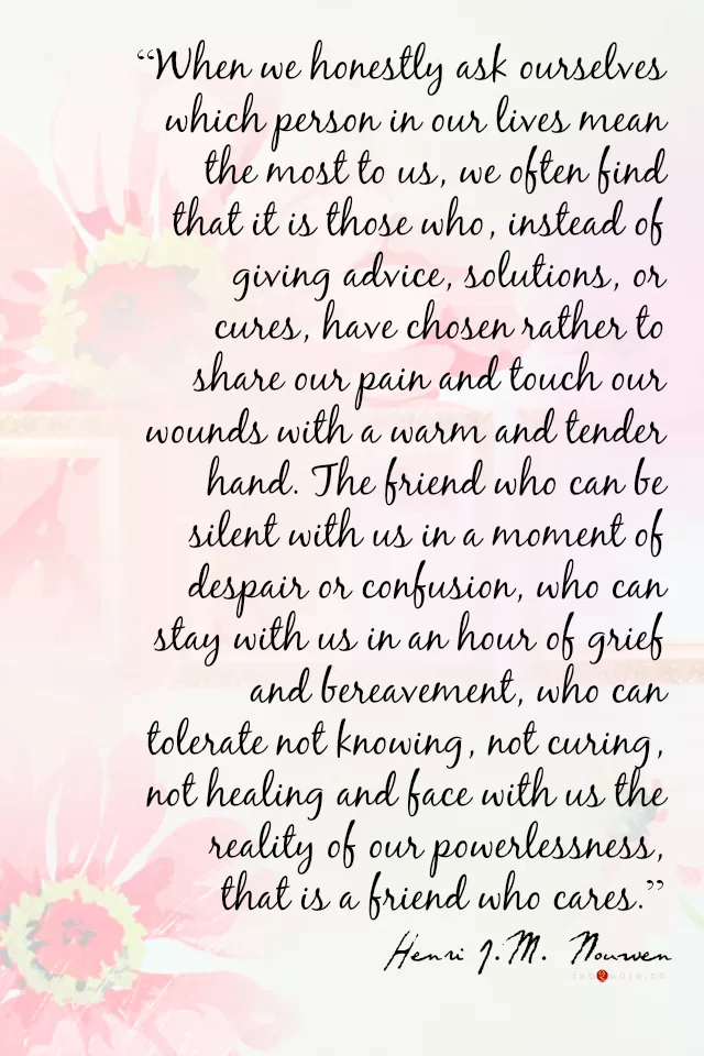 Henri J.M. Nouwen "Who means the most to us" Henri J.M. Nouwen "Who means the most to us"