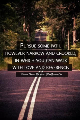 Henry David Thoreau - Pursue some path