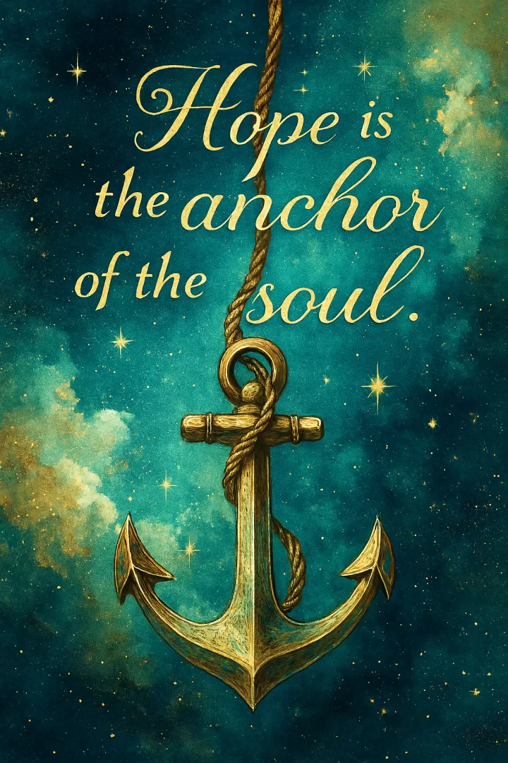 Hope anchors the soul