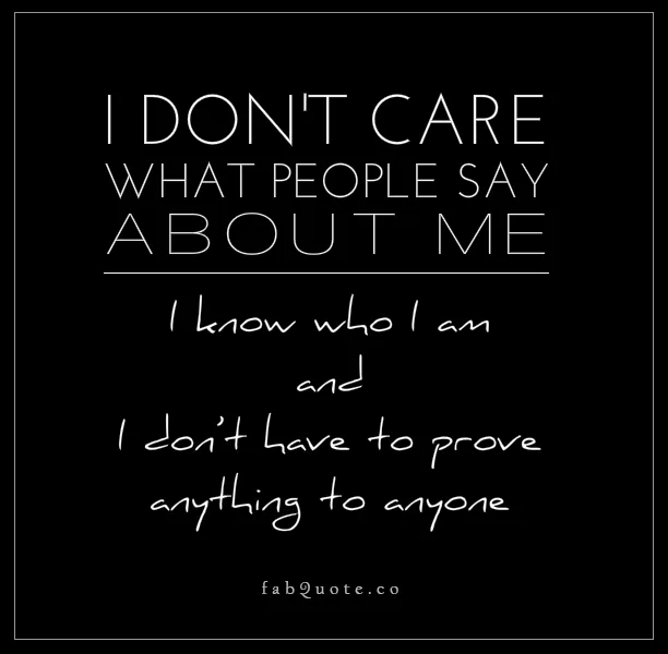 I don't care 