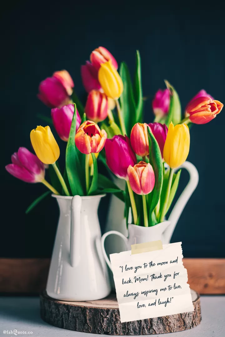 “I love you to the moon and back, Mom"