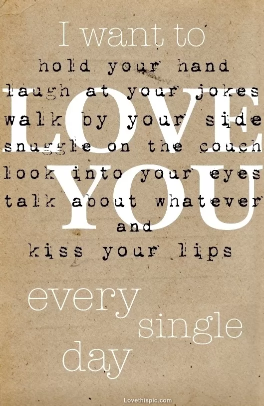 "I want to love you"