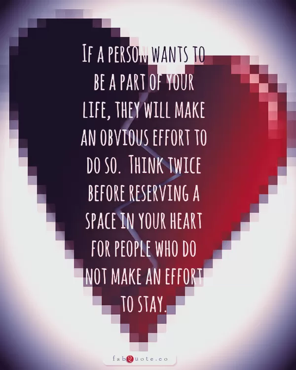 "If someone wants to be part of your life"