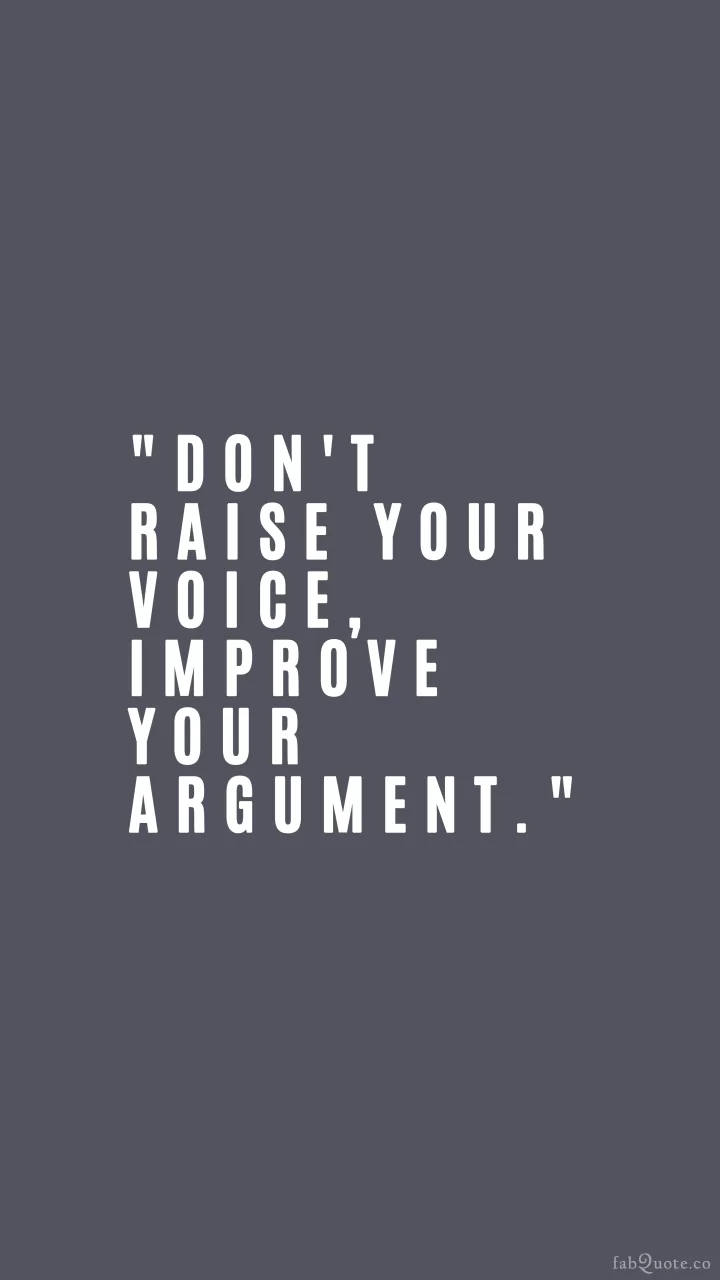 "Improve your argument."