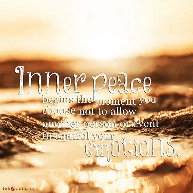 "Inner peace"