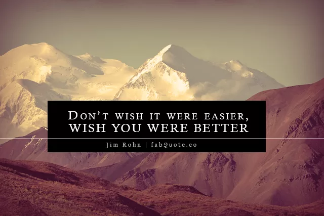 Jim Rohn - Wish you were better