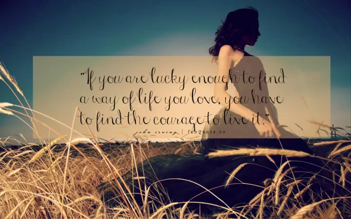 John Irving "A way of life you love"