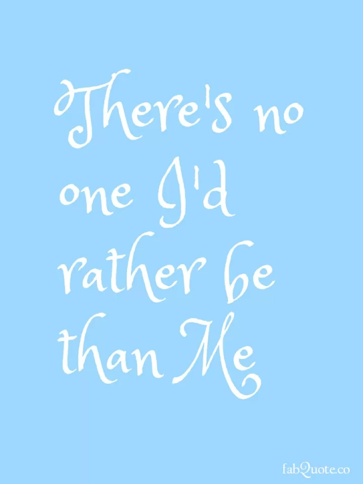 "Just want to be me"