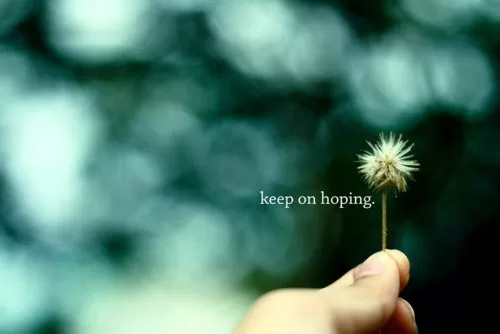 Keep on hoping