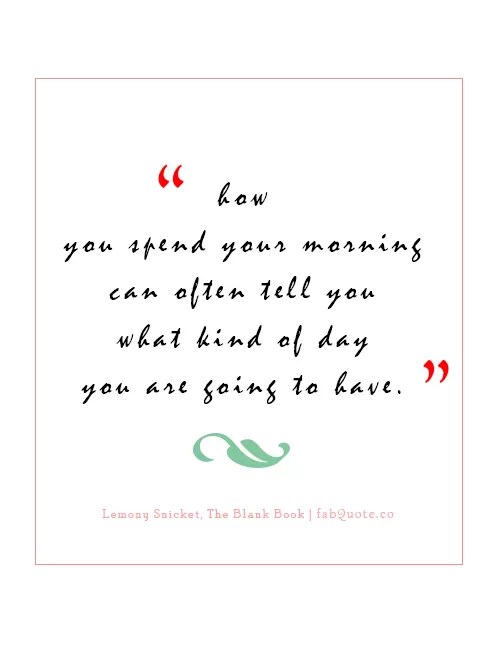 Lemony Snicket - Morning