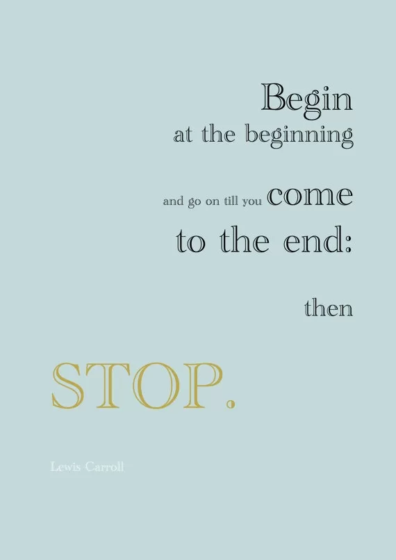 Lewis Carroll "Beginning and End"